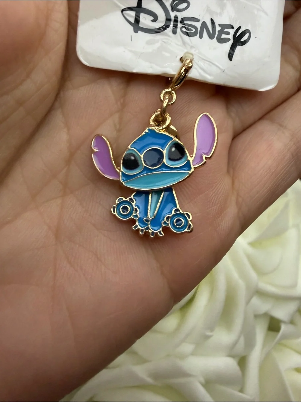 Disney Gold Stitch Dangle Charm